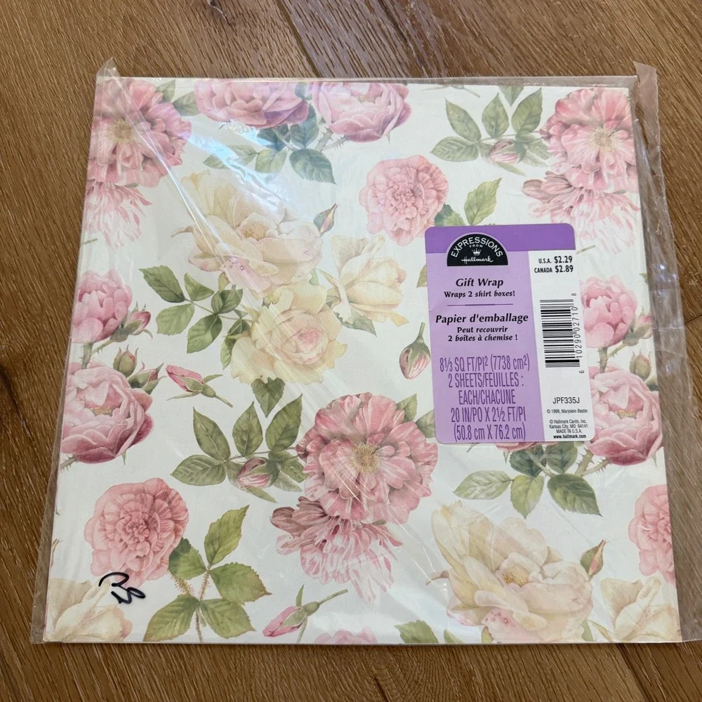 Vintage Hallmark Gift Wrap Lot Unicorn Tapestry Floral Marjolein Bastin 7 Sheets